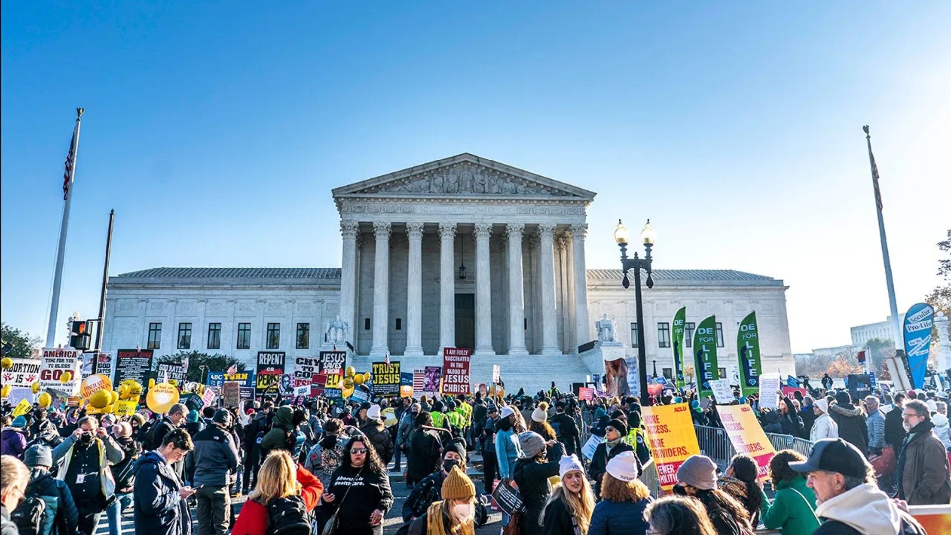 People Demonstrating against Abortion Laws in America